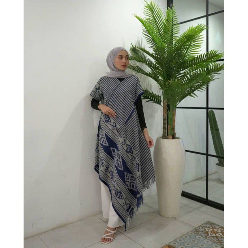 dress kondangan dress wanita dress korea dress lurik navy