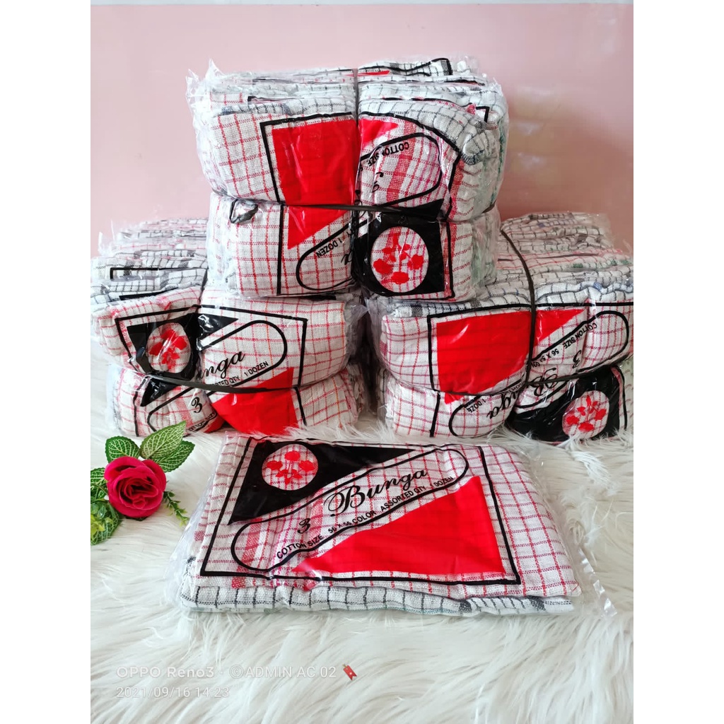 Lap motif kotak / serbet serbaguna