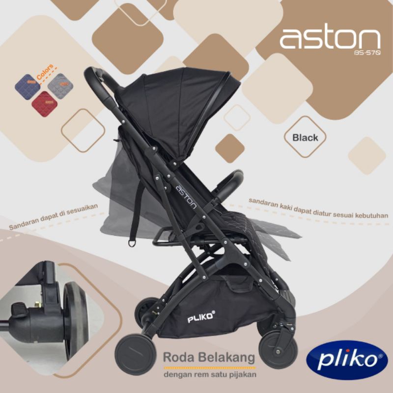 Stroller Pliko Aston BS-570 / Kereta Dorong Bayi