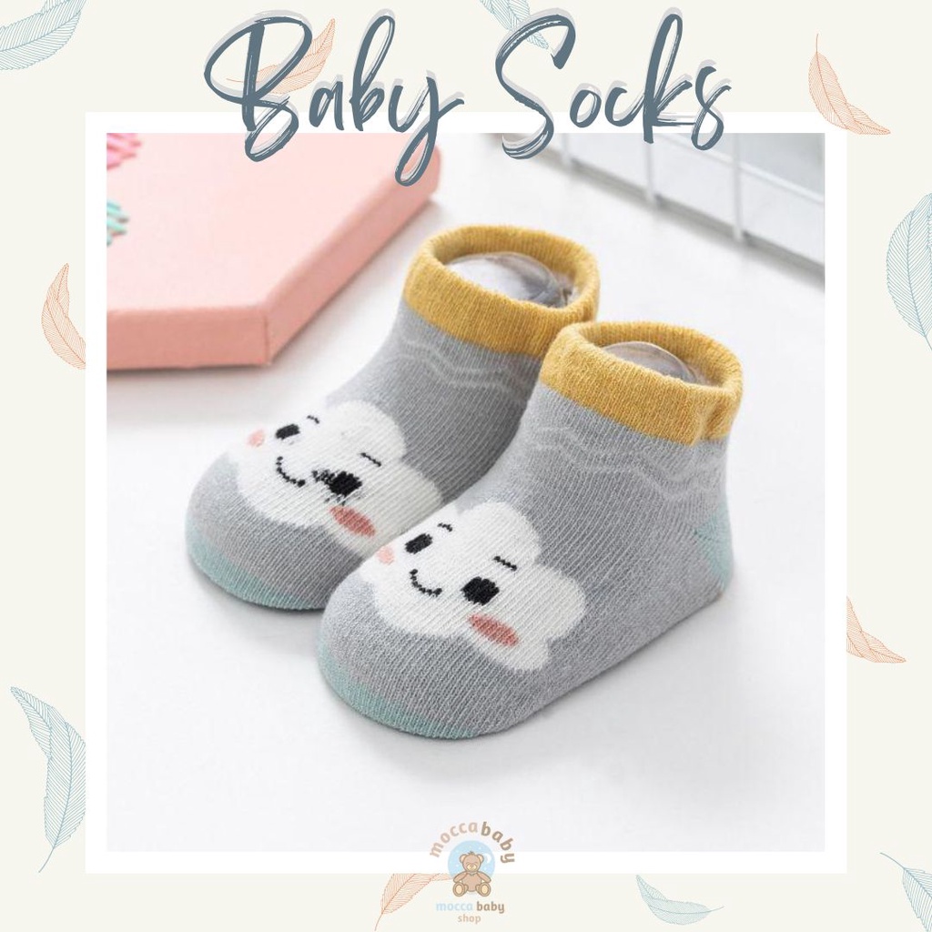 MBSS - Kaos Kaki Bayi Anak Laki Laki Perempuan Import Berkualitas newborn - 12 Bulan / COBY