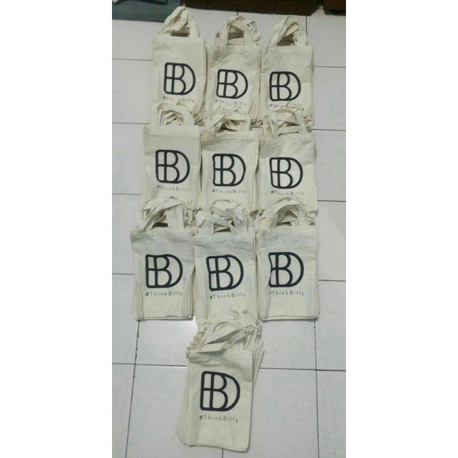 

tas blacu sablon ukuran 20*30