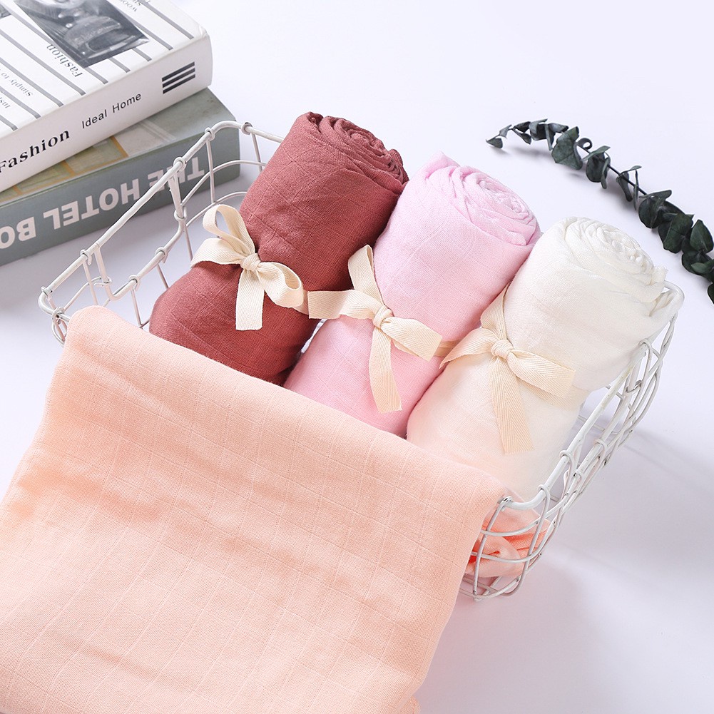 [105x105] Kain Bedong Pastel Muslin Polos Bayi | Baby Swaddle Muslin Bamboo | Selimut Bayi Catalog QUIN NE