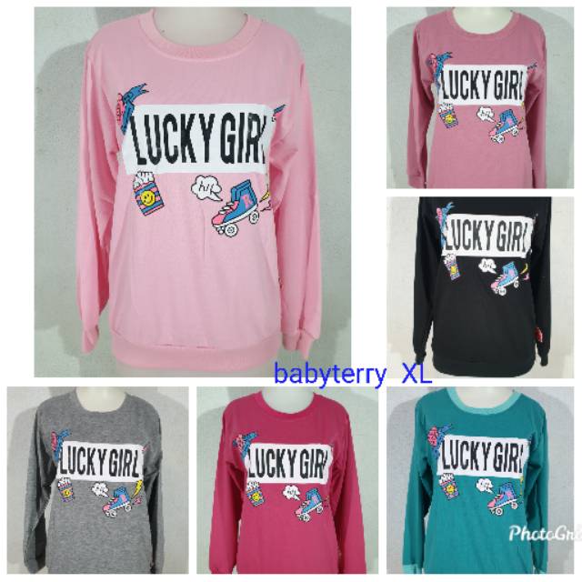 BH 522 LUCKY GIRL sweter baby terry XL panjang