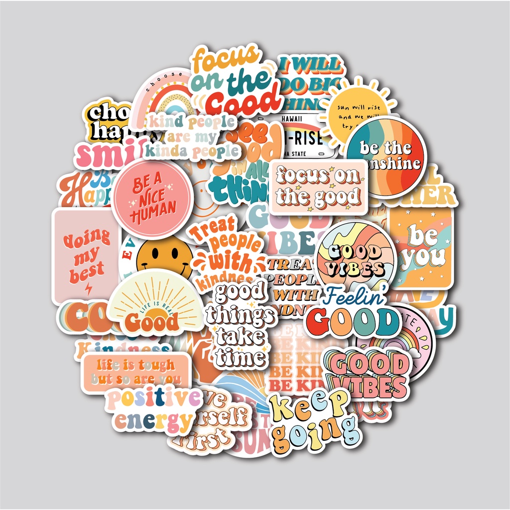 

STICKER PACK POSITIVE VIBES | STICKER TUMBLR | STIKER LAPTOP KOPER HELM