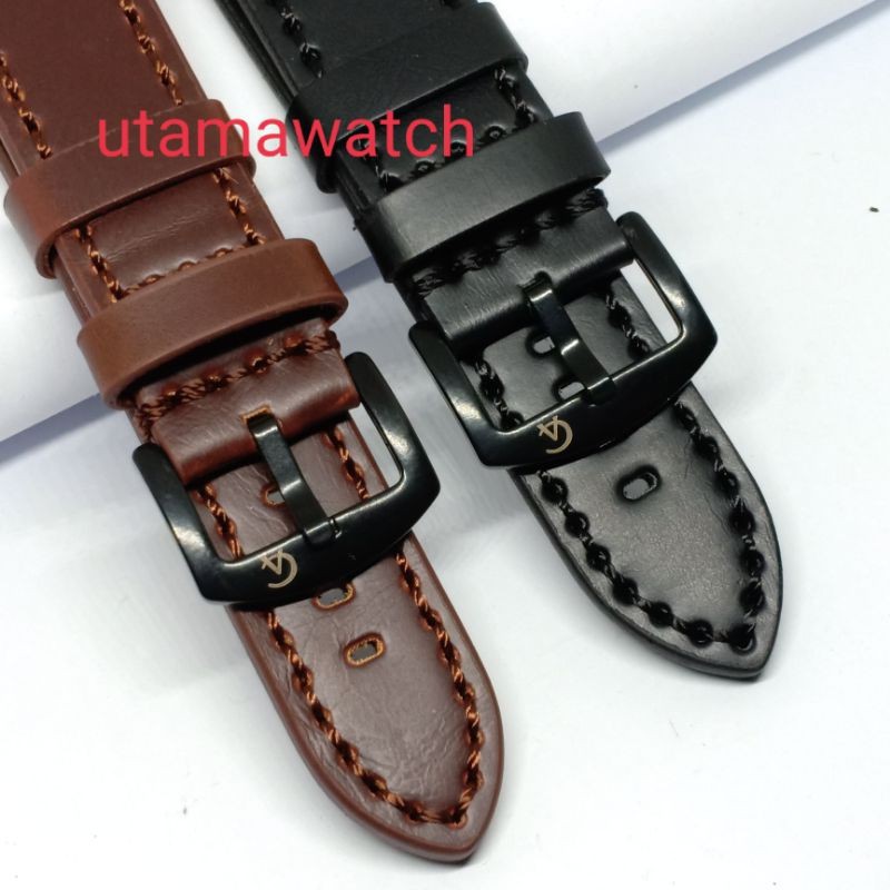 PROMO Strap tali jam tangan alexandre christie  kulit hitam tali alexander christie