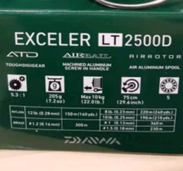 Daiwa exceler lt power handel pilihan 1000 2500 3000 4000 5000