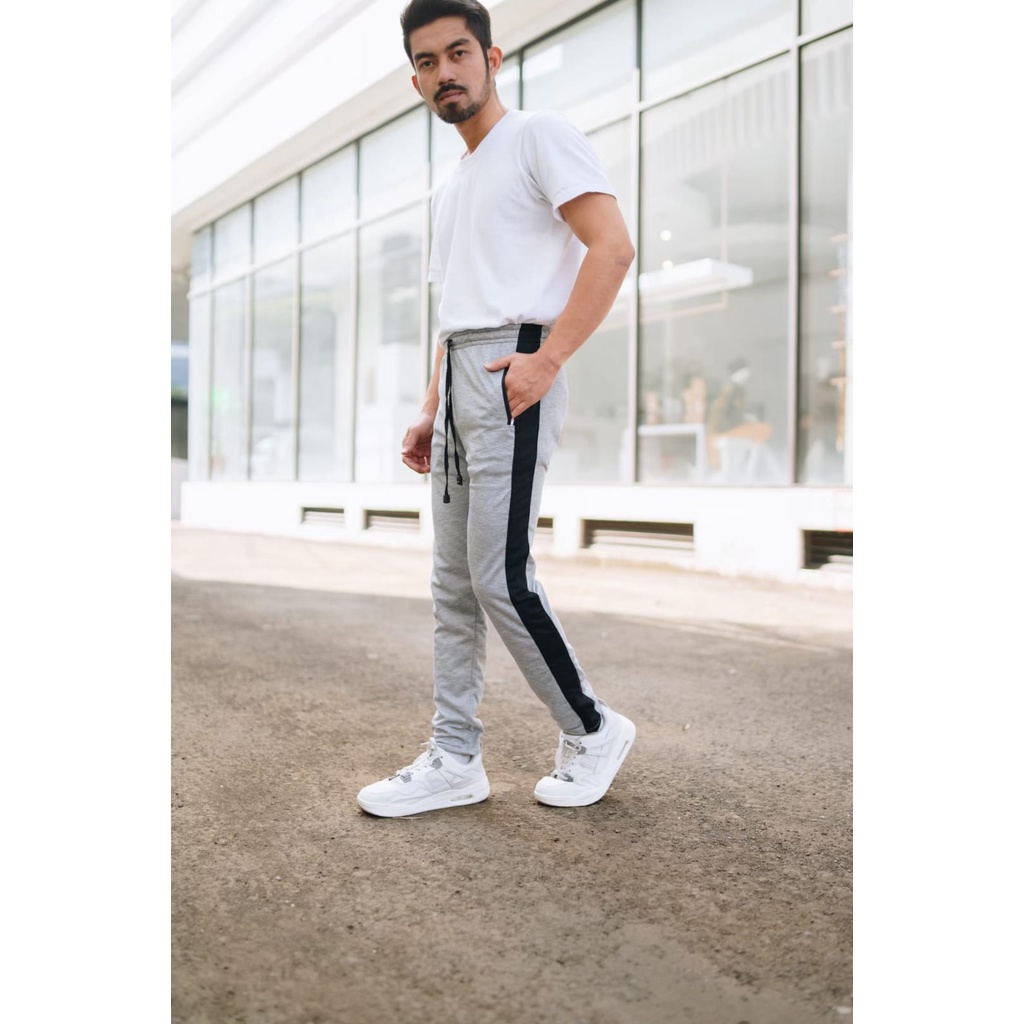 ghazz.shop Celana Joger / Celana Jogger pria Training STANDAR dan SUPER JUMBO bahan Kaos Wanita dan 