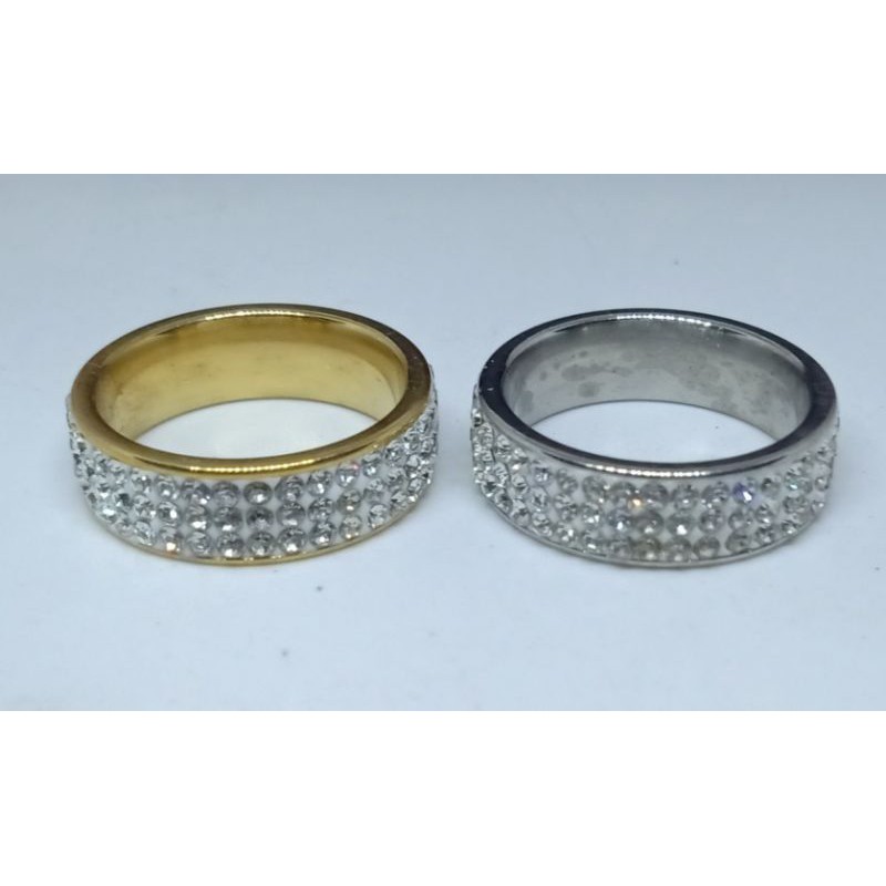 Ask104. Cincin titanium wanita pria