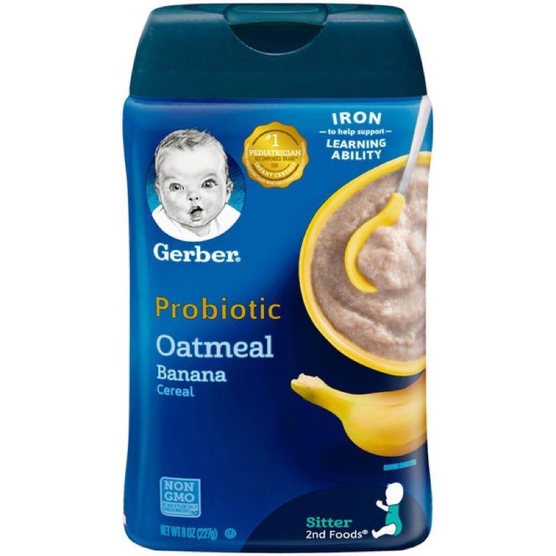 Jual Gerber Probiotic Oatmeal Banana Cereal Indonesia|Shopee Indonesia