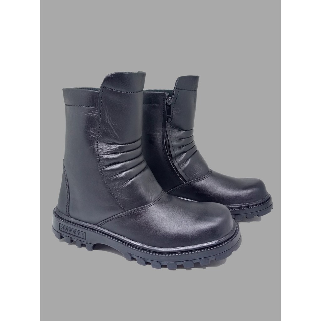 TERBARU!!Sepatu Safety boots Asli Kulit KRUWEL LODONG KING HITAM Nyaman saat kerja lapangan / pabrik