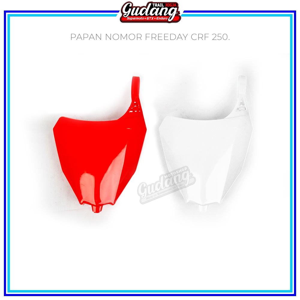 Papan Nomor CRF Plat Nomor HRV CRF 150L 2018 450R Freeday Hitam Merah Putih