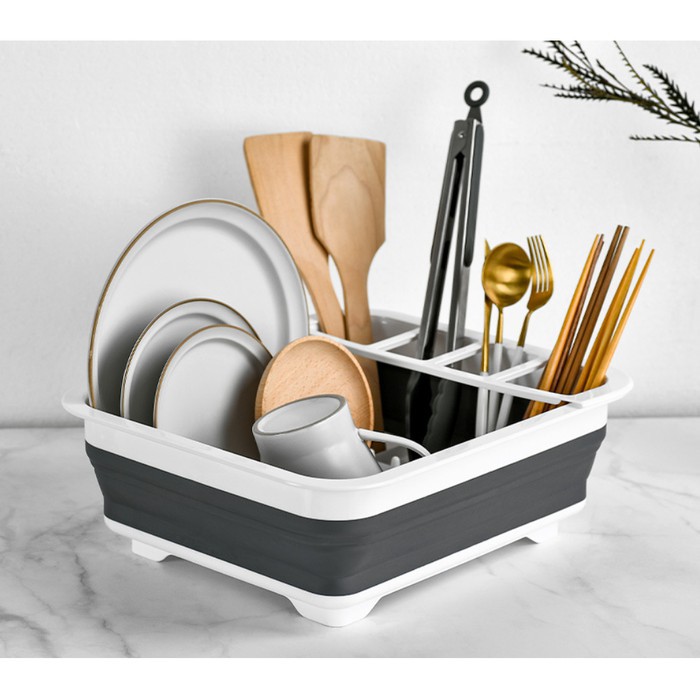 HOVELSHOP Rak Pengering Piring Sendok Gelas Foldable Dish Rack Portable Lipat