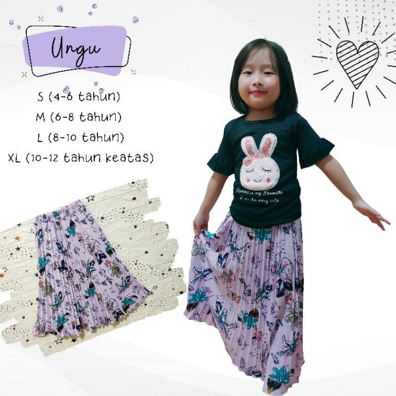 ROK PANJANG PLISKET ANAK usia 1-12 TAHUN Printing Exclusive Super Premium