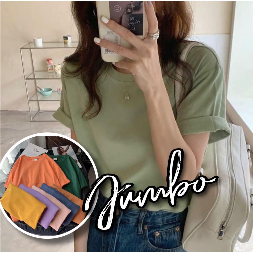Damai fashion jakarta - ASLI JUMBO baju atasan KAOS - big size RAINBOW BASIC - konveksi
