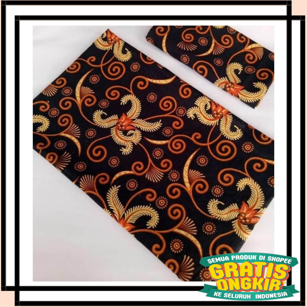 BATIK SEMARANG MURAH - TERBARU TERKINI / Kain Batik Sogan Bunga Salju Nivana Batik