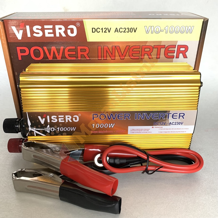 POWER INVERTER VISERO 1000 Watt 1000W DC 12V to 220V PENGUBAH ARUS