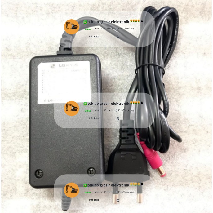 ADAPTOR 3A 12V MURNI 3A MERK LG KOREA OVAL