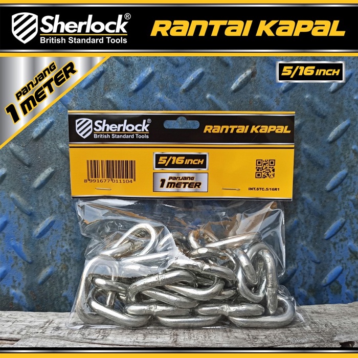 Rantai Besi - Kapal Galvanized 8 mm 5/16 inch Sherlock panjang 1 meter