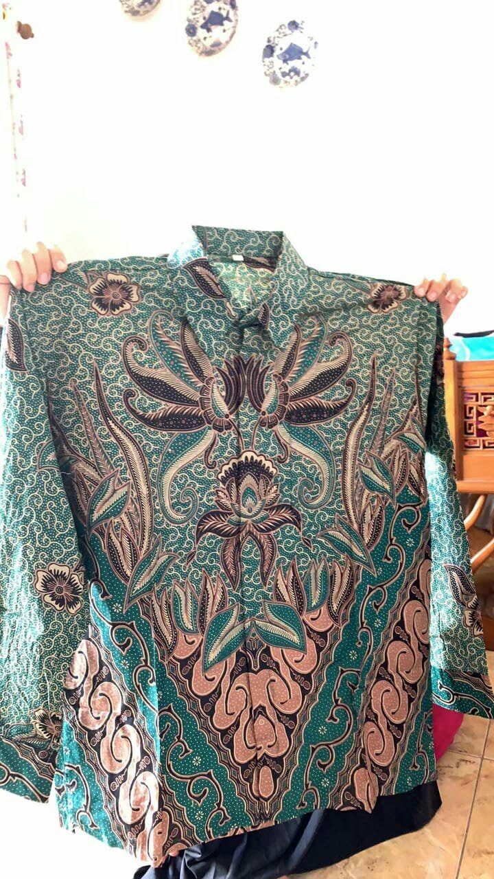 Kemeja Batik Pria Lengan Panjang Size M L Xl Xxl  Bswart Batik Hrb026