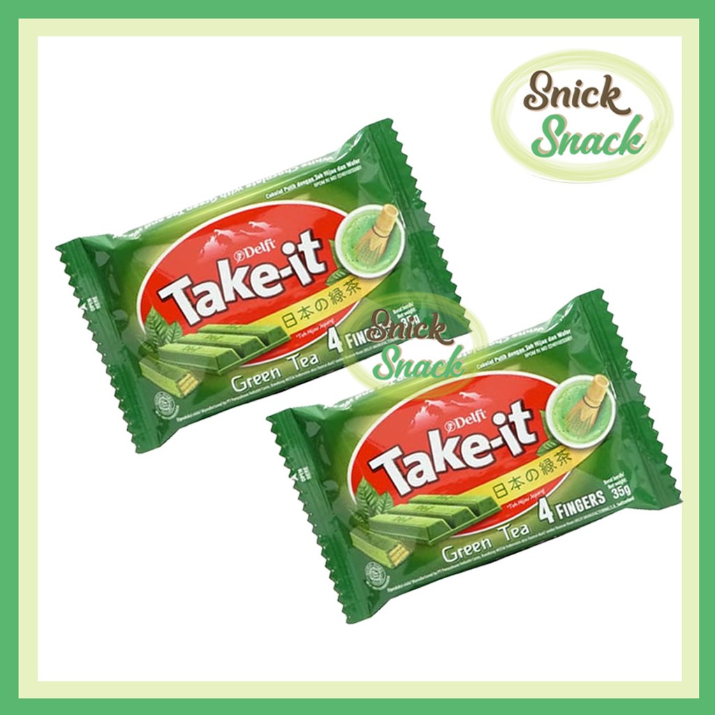 

Delfi Take It Green Tea 35 gr Cokelat Matcha / Coklat 4 Fingers