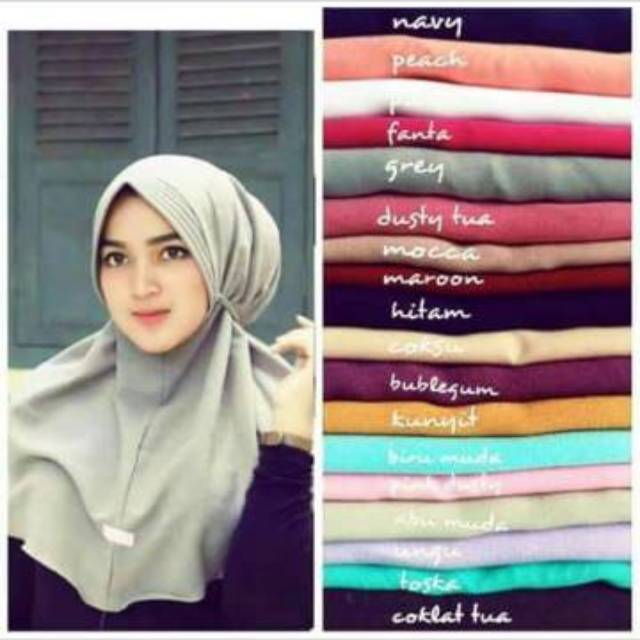 PROMO Hijab Khimar Simple Pet Tali