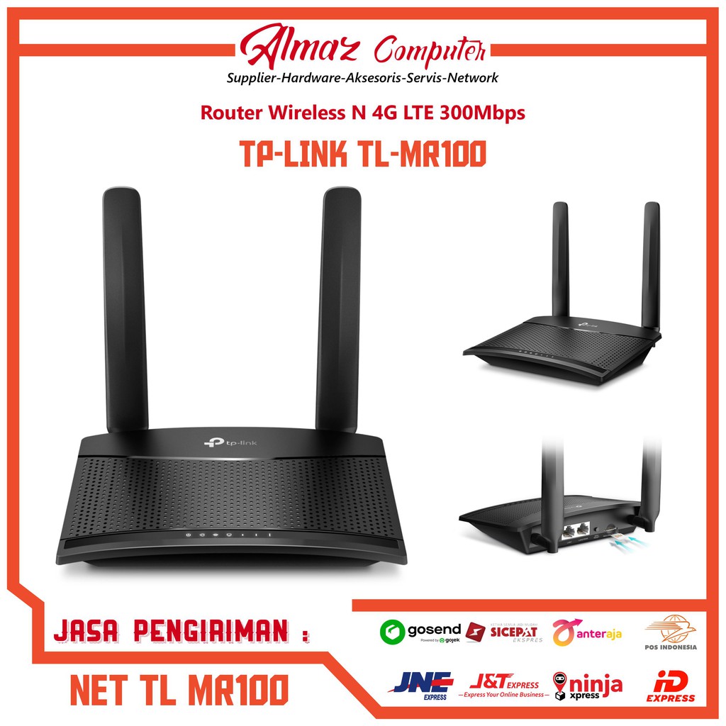 Tp Link Tl Mr100 300 Mbps Wireless N 4g Lte Router Built In Sim Card Slot Shopee Indonesia