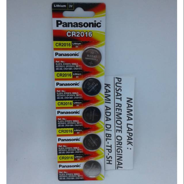 BATU BATERAI PANASONIC CR2016 ORIGINAL ASLI