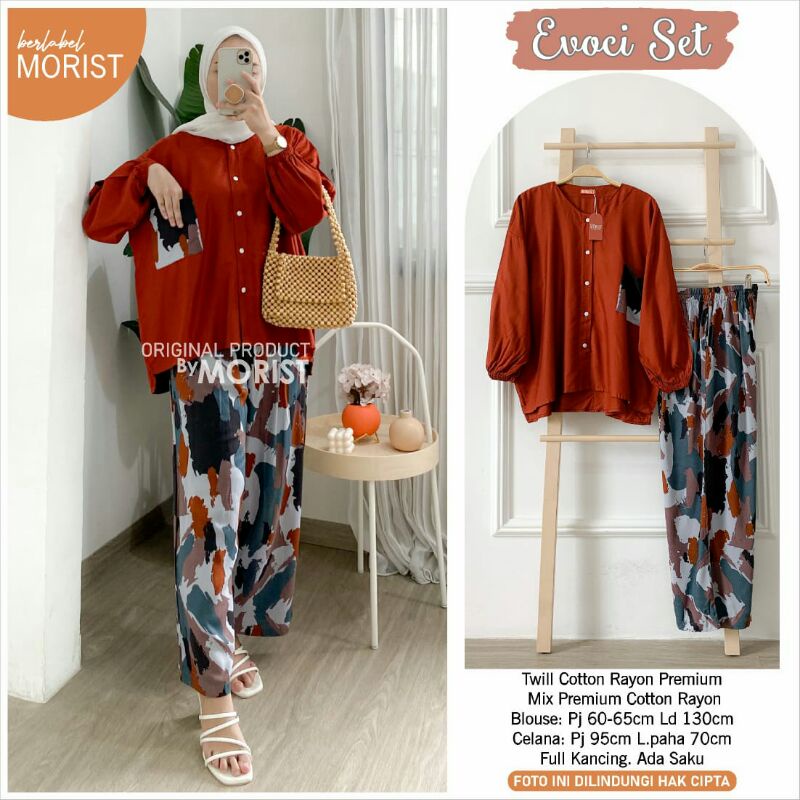 KOLEKSI ONESET/SETELAN by MORIST / PIYAMA/BAJU TIDUR/DASTER/RAYON/BAJU MUSLIM/HIJAB FASHION/OOTD