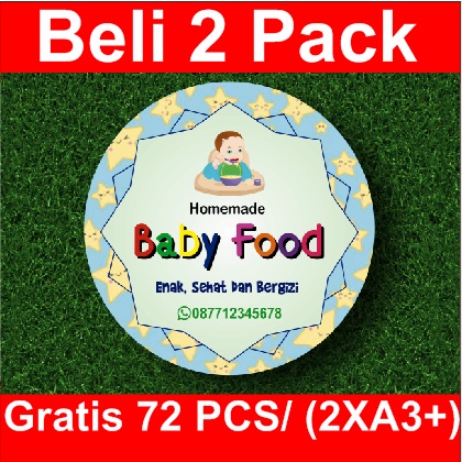 

STIKER LABEL PRODUK LINGKARAN "BABY FOOD