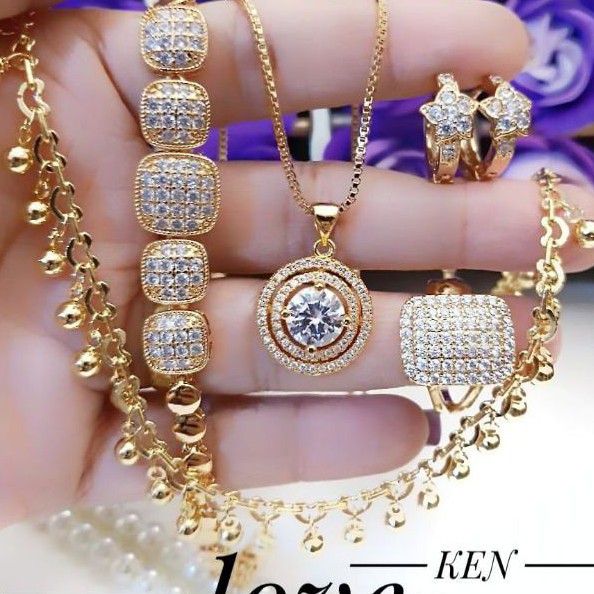 xuping set perhiasan lapis emas 24k 0407l