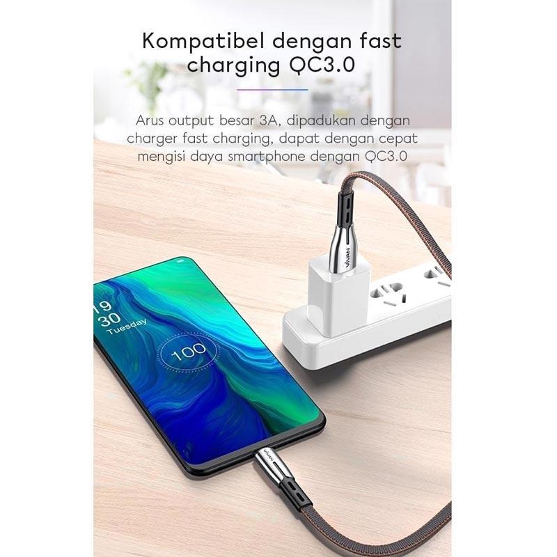 VIVAN 1M BTK C Data Cable Type C 3A Fast Data Sync and Charging Kabel Casan Vivan BTKC