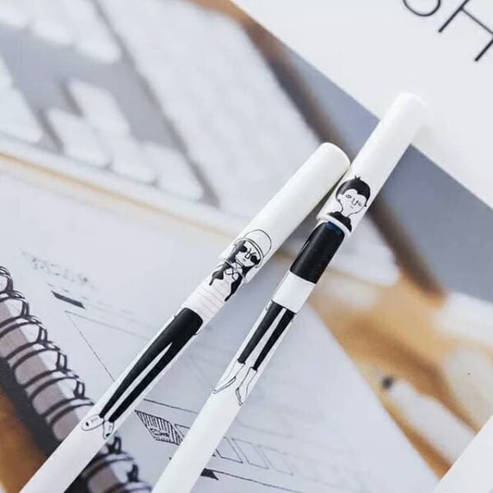 

EDW P31 Pena Putih Karakter Pulpen Pen Ballpoint Bolpoin Lucu Unik ATK Sekolah