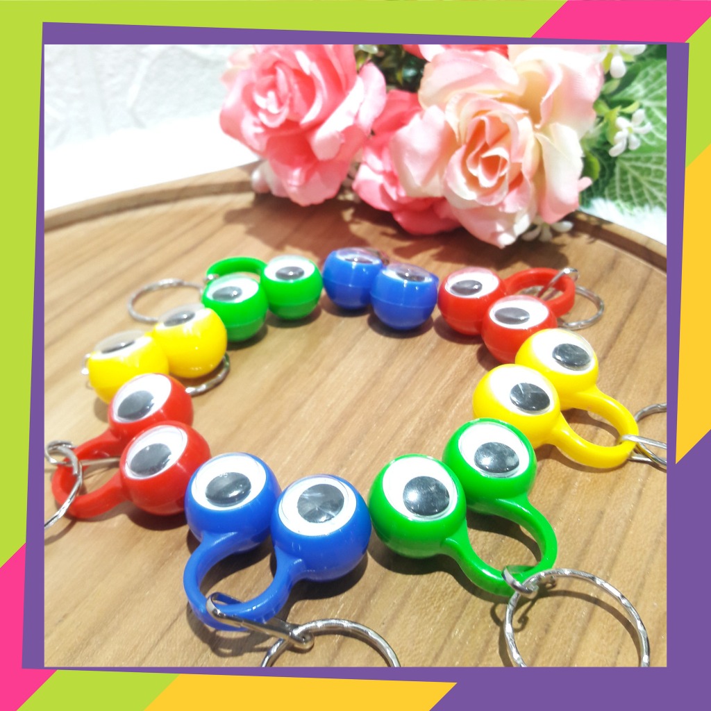 1283 [Grosir] @12pcs gantungan kunci model mata / Key chain eye