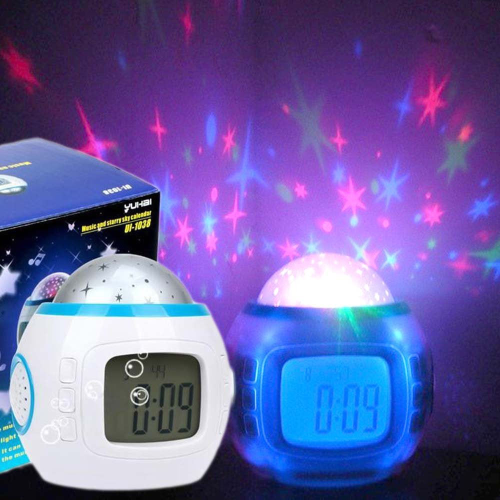 NEW DEALS 1038 Smart Clock Jam Digital - Jam Meja - Unik Dan Mewah - Fitur Music - Lampu Proyektor -