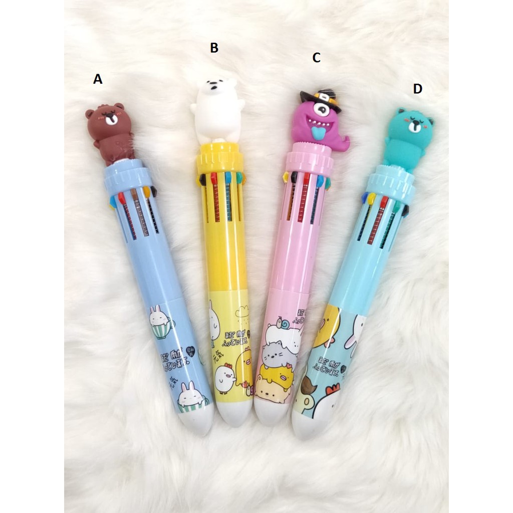 

Mixthings bear and friend 10 in 1 Lucu - Pena Kece Terbaru / Pena Sekolah / Pena Murah / Cute Pen