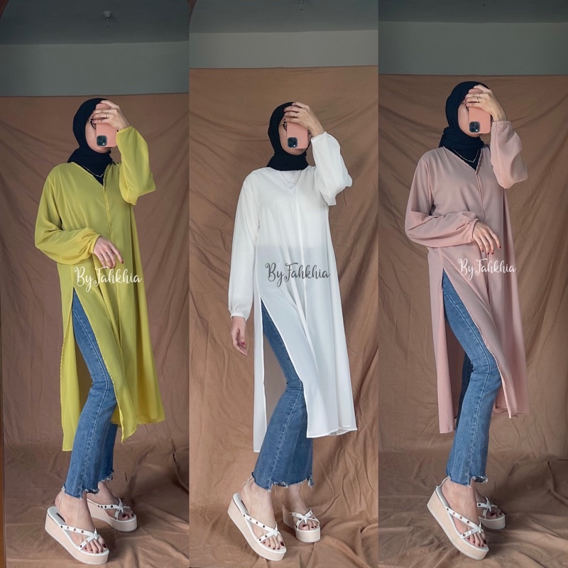 MILA TUNIK BYFAHKHIA | TUNIK WANITA | TUNIK SIMPLE | TUNIK CERUTY | TUNIK KONDANGAN | ATASAN WANITA 