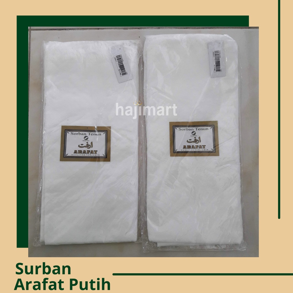 Surban Arafat / Surban Arafat Putih / Surban Putih / Surban Haji / Oleh-oleh Haji Umroh