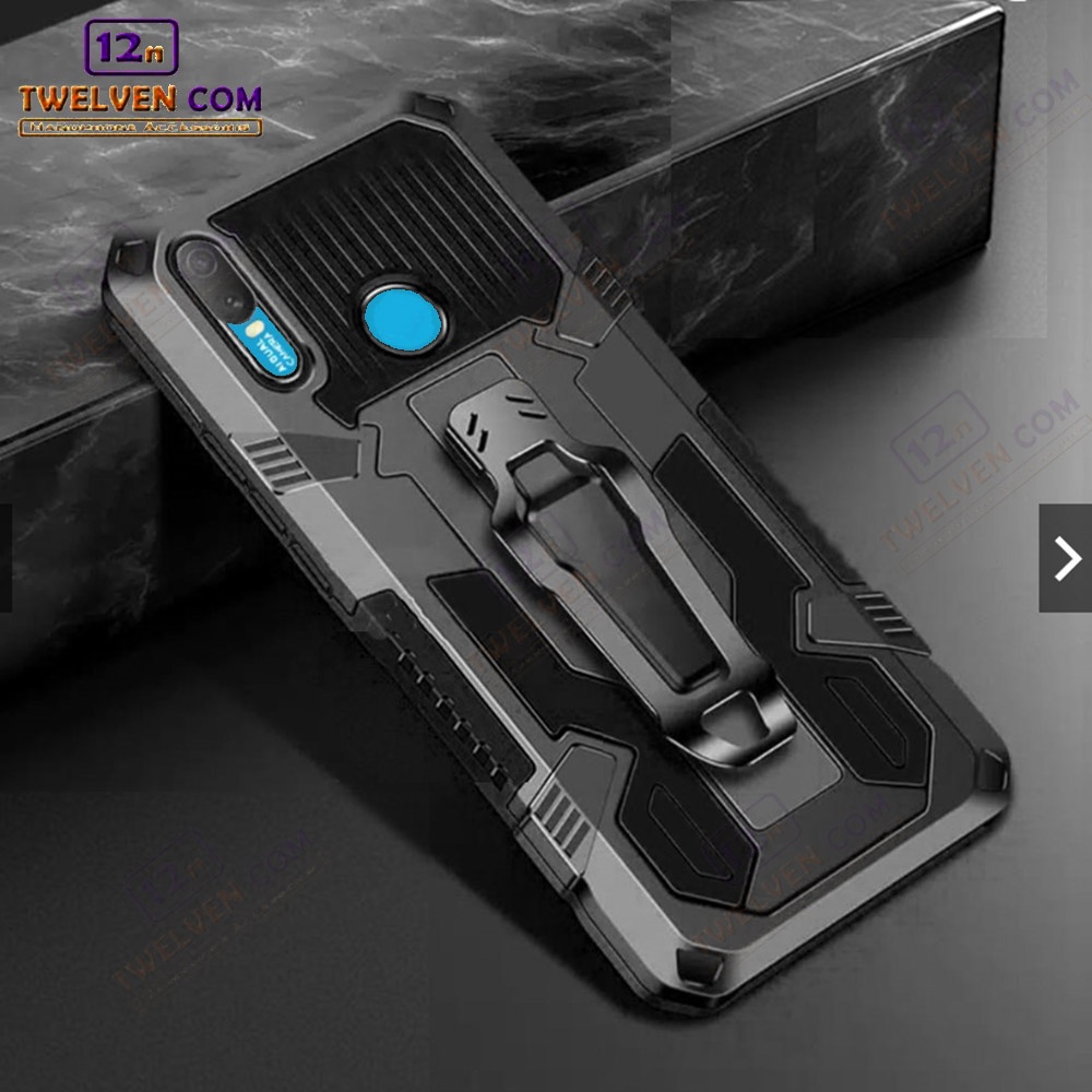 Case Shockproof Vivo Y12i Armor Hardcase Stand Clip