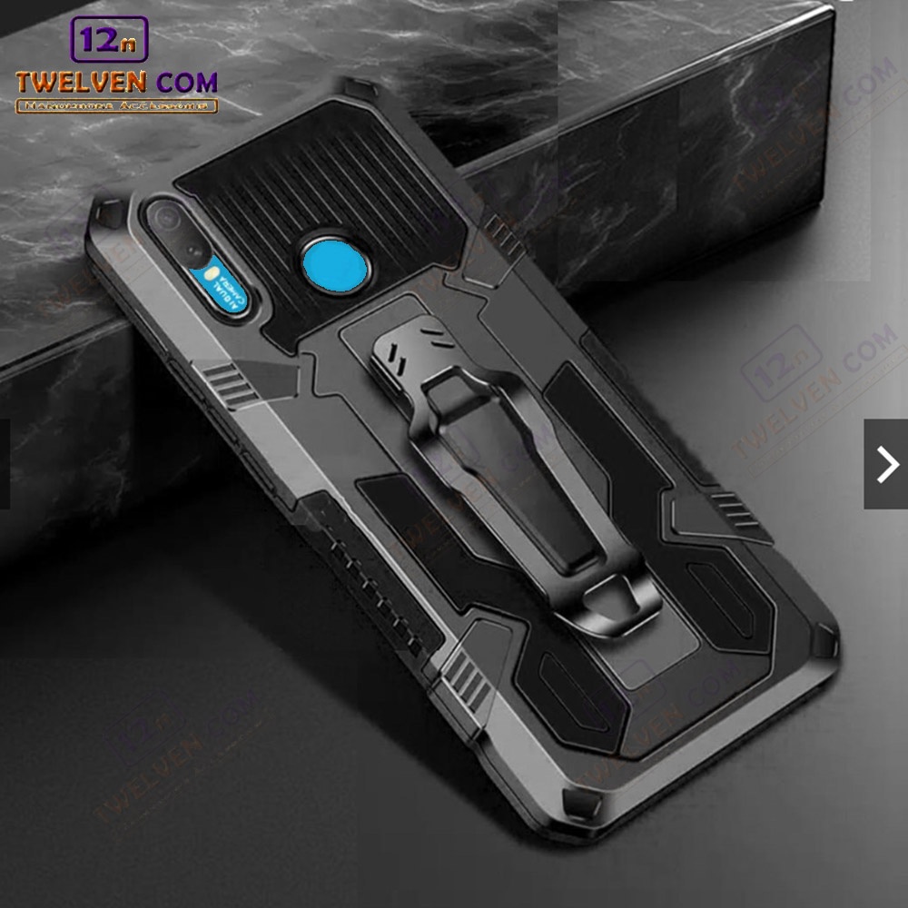 Case Shockproof Vivo Y11 Armor Hardcase Stand Clip