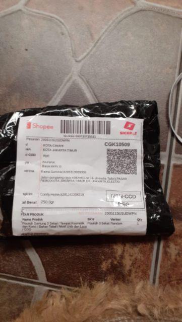 Pounch Gantung 3 Sekat / Tempat Kosmetik Dan Kunci / Bahan Tebal / Motif Unik Dan Lucu / Cod