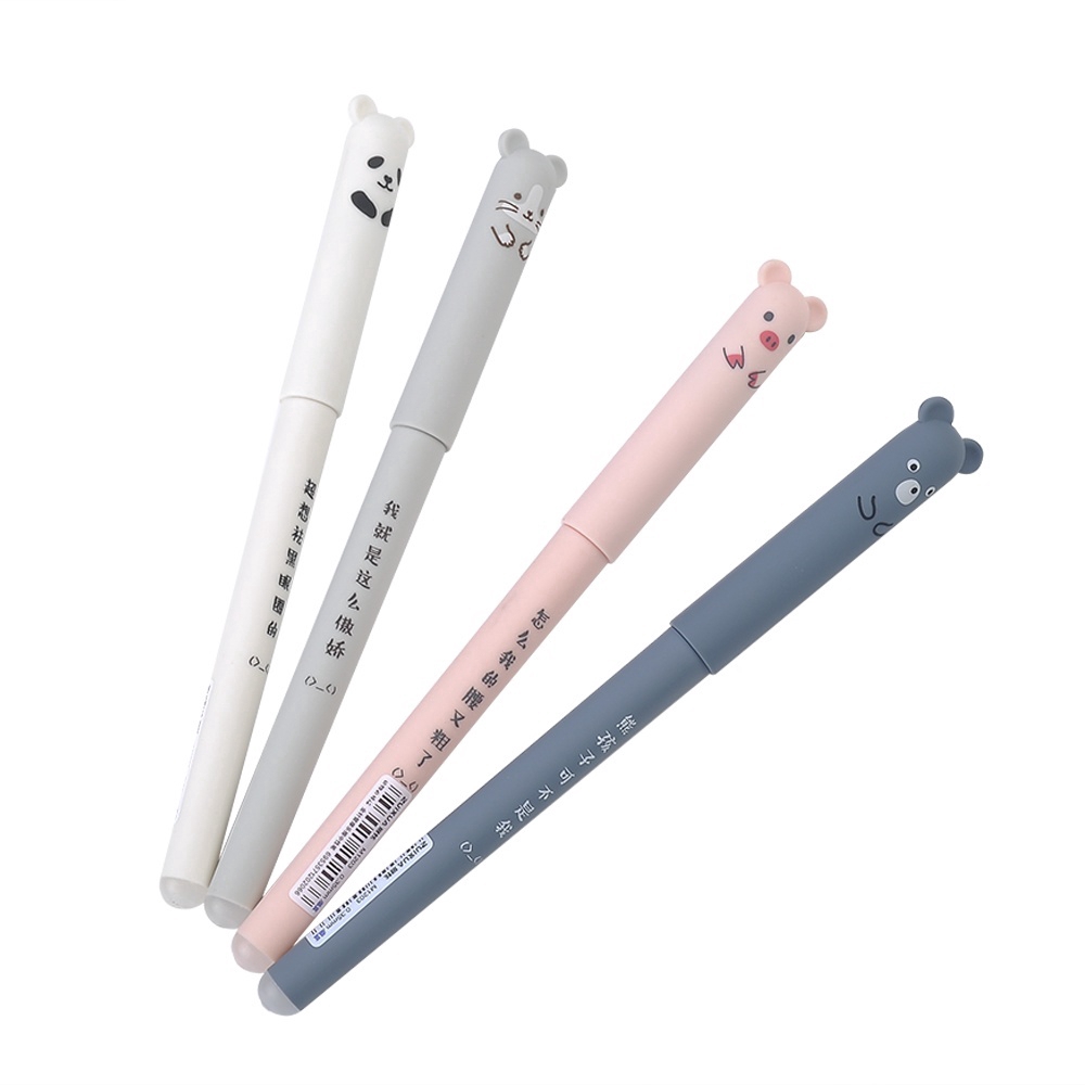 【TERSEDIA &amp; COD】(Pay On Place) 2 Pcs Pulpen Gel 0.35mm Motif Kartun Lucu Warna Biru