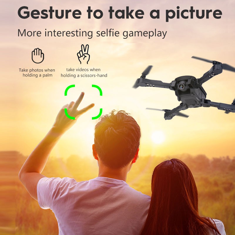 ZWN Quadcopter Drone R8 WiFi FPV Dual Camera 1080p - 1808 - Black