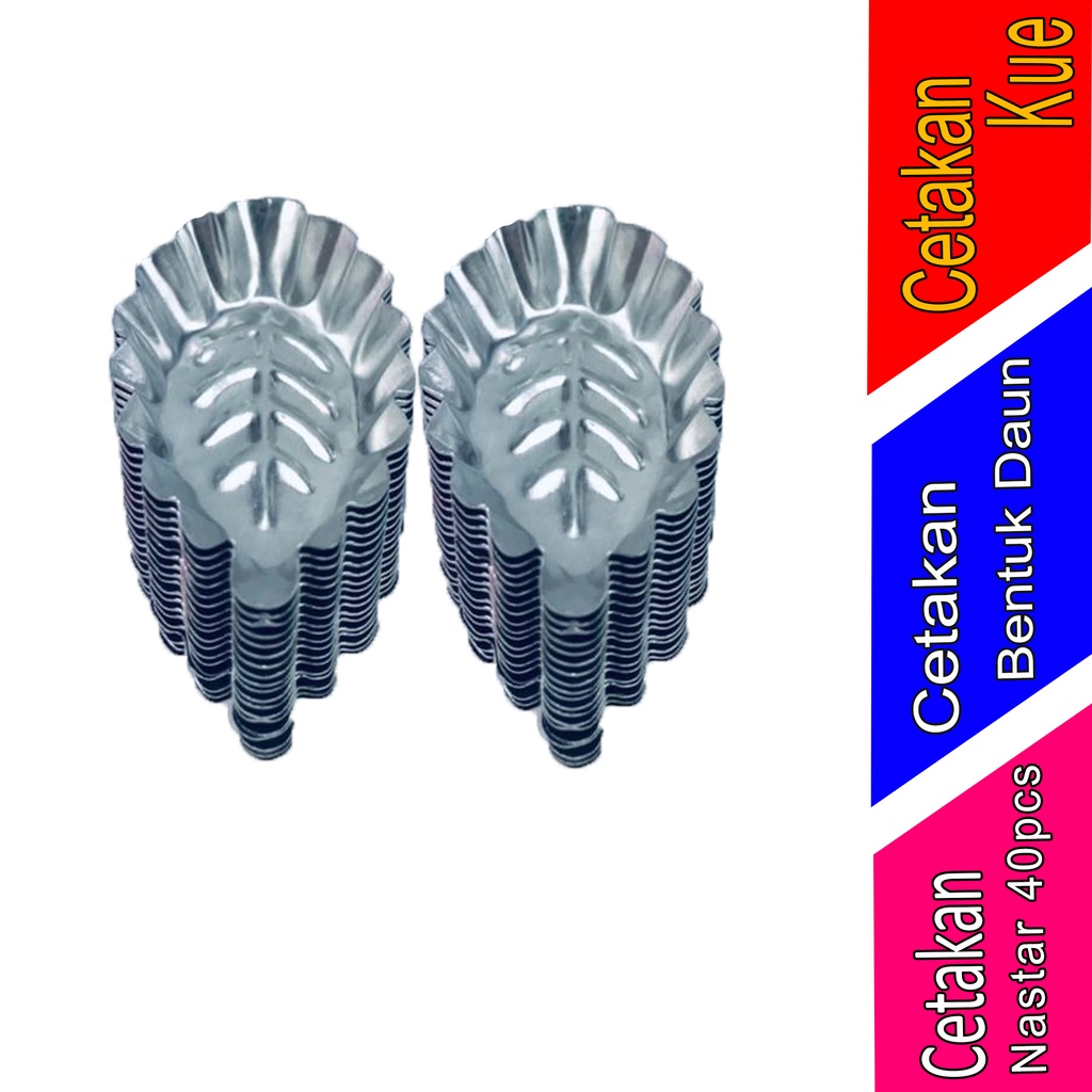 Cetakan Bentuk Daun - Cetakan Kue - Cetakan - Cetakan Kue Nastar - 40pcs