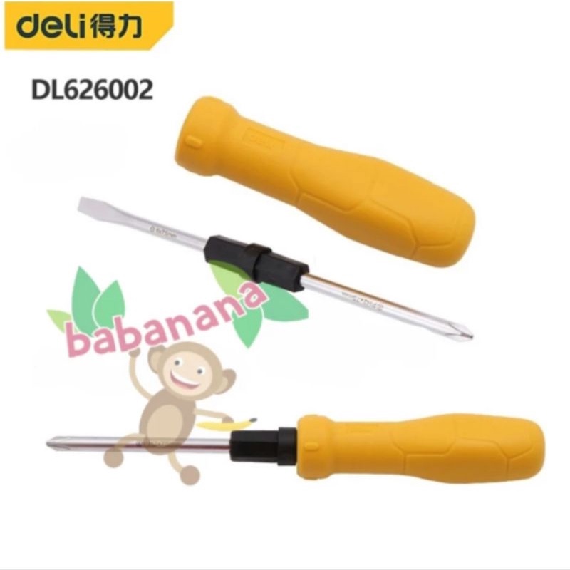 Deli DL626002 obeng bolak balik plus minus screwdriver