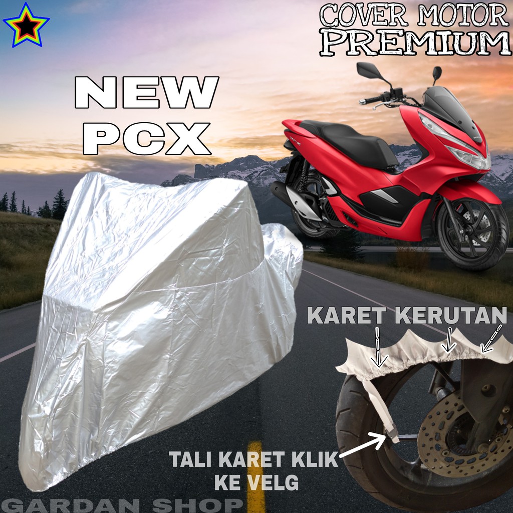 Sarung Motor NEW PCX SILVER POLOS Body Cover Penutup Motor Pcx PREMIUM