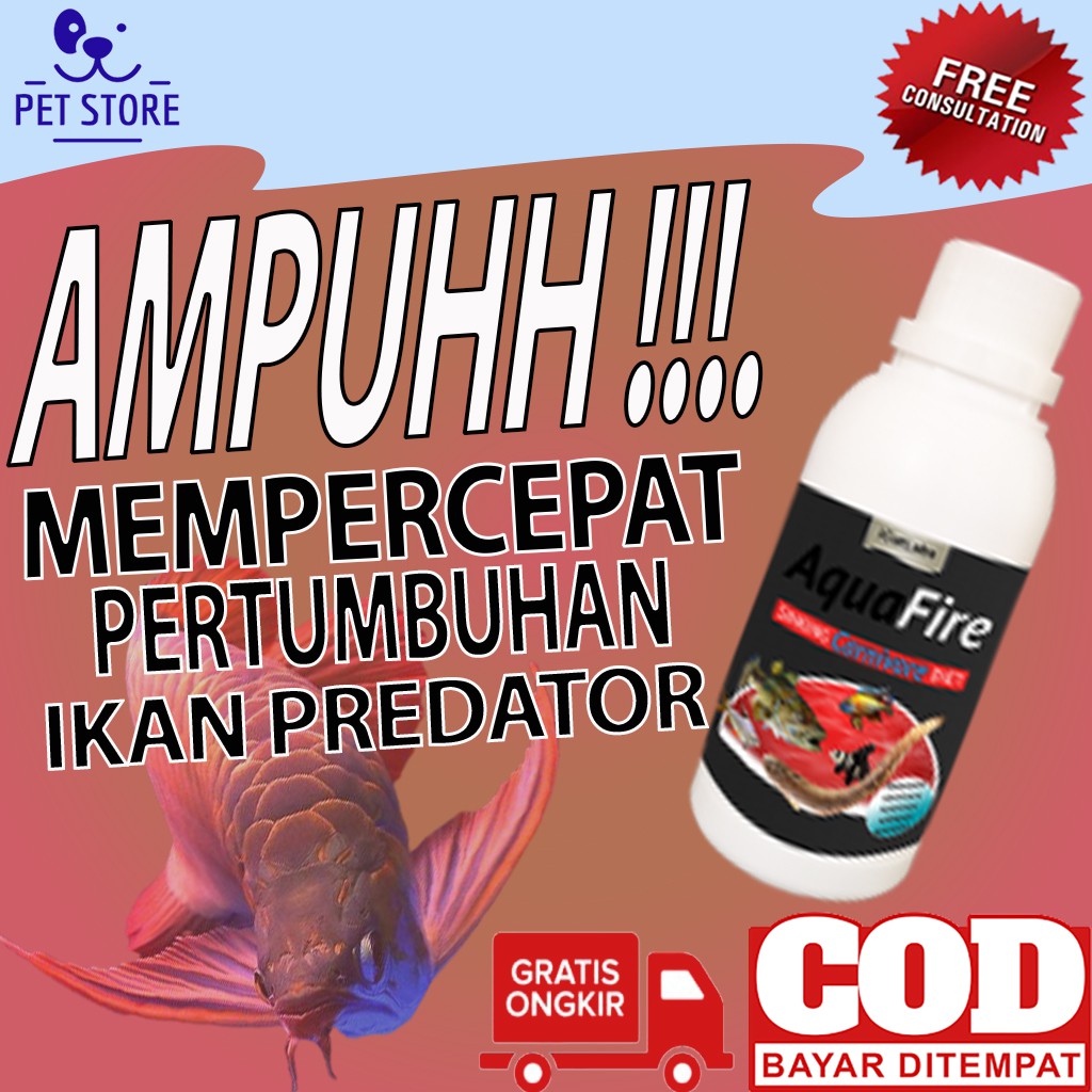 AQUAFIRE PAKAN IKAN PREDATOR IKAN CHICLID IKAN HIAS PREDATOR IKAN B07