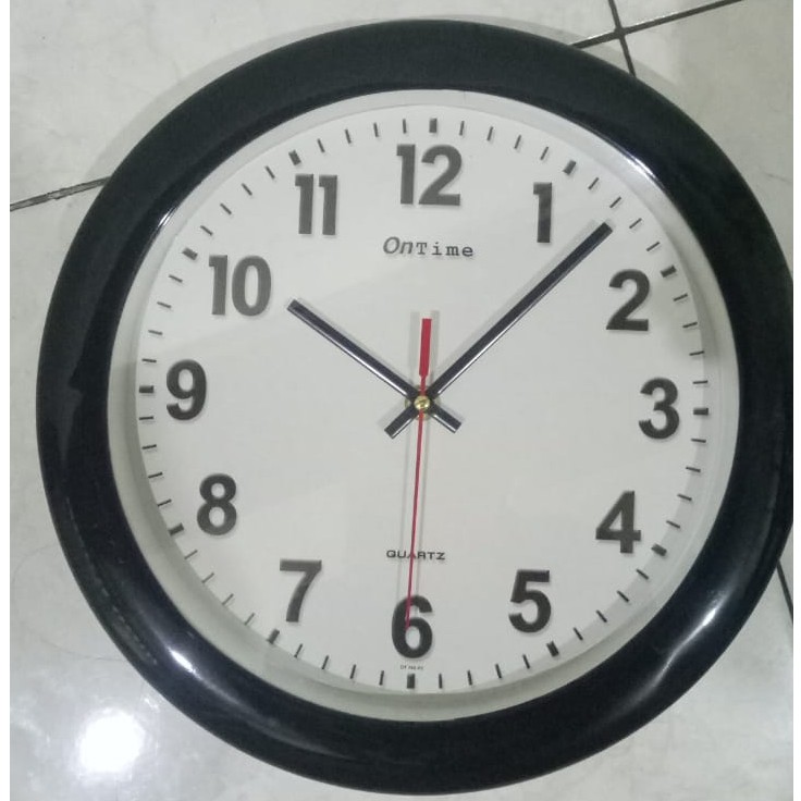 JAM DINDING ONTIME 767 POLOS RING HITAM JAM PROMOSI