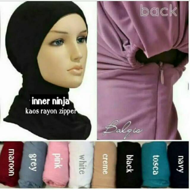 (bisa cod)Inner Ninja Resleting Belakang Inner (Dalaman) Ninja Resleting