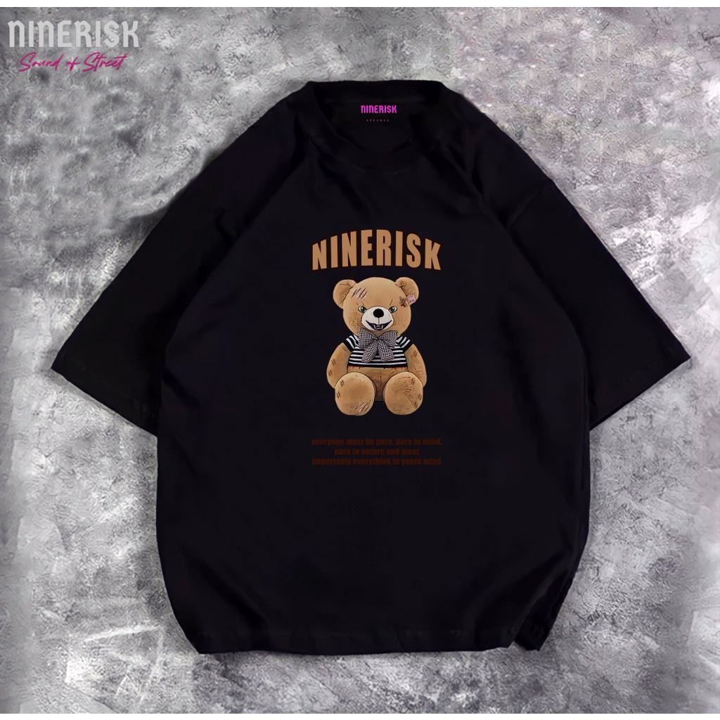 Kaos Pria Distro Oversized shirt pria korea ninerisk Bearmotion RobboRaider kaos distro pria wanita 