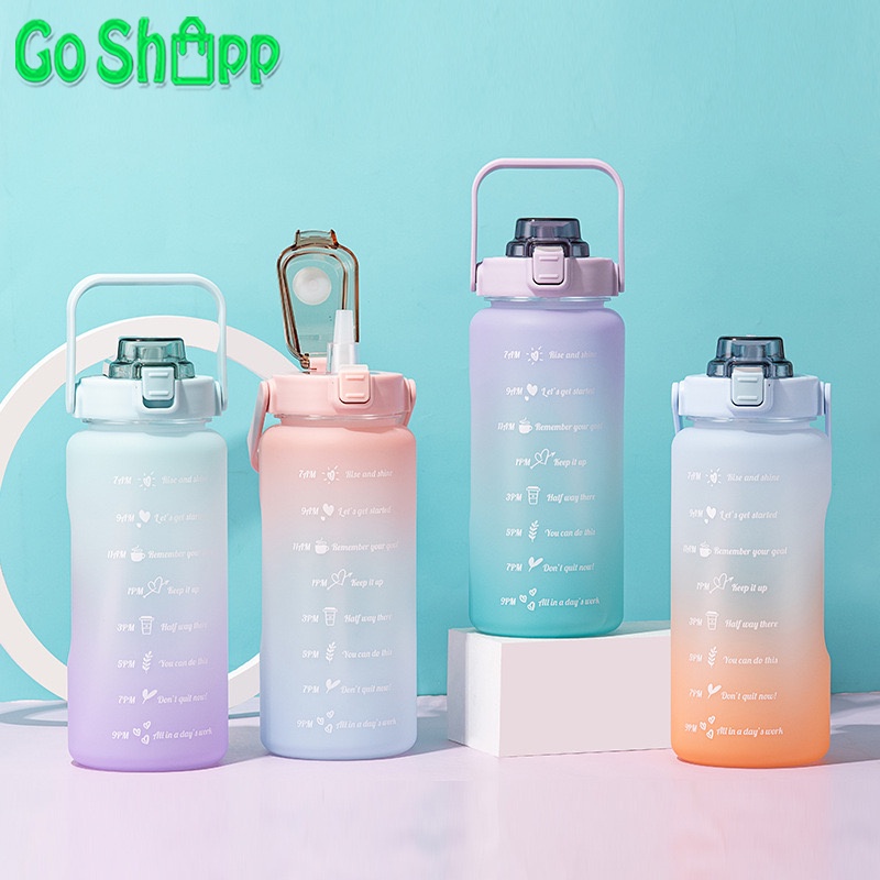 Botol Minum Korea 2 Liter Kekinian Viral - Botol Minum Motivasi 2 Liter Terbaru - Botol Minum Jumbo Food Grade Import Terbaru [BT01]